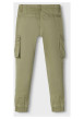 Thumbnail Pantalon cargo kaki avec une coupe droite et passants de ceinture - Image 2