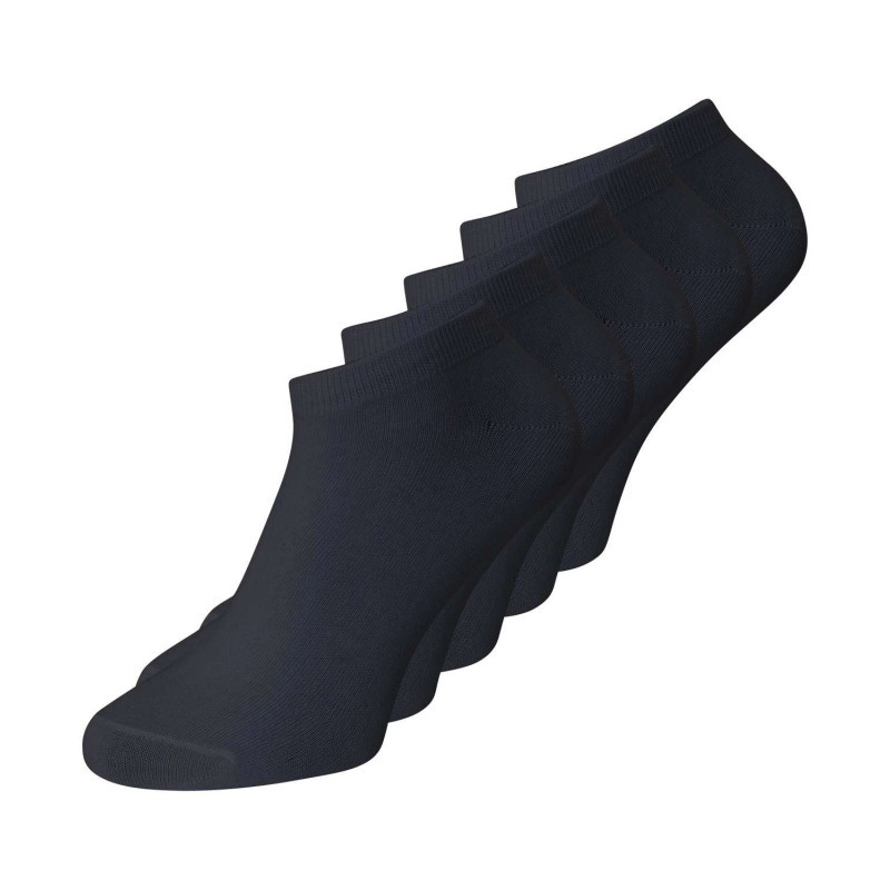 Jack & Jones - Lot De 5 Paires De Chaussettes Basses En Coton Mélangé Noires Unies Coupe Courte Toutes Identiques - Noires