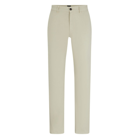 Pantalon Chino en coton sable uni avec une...