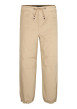 Thumbnail Pantalon en coton beige uni avec une coupe chino et des poches arrières