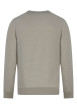 Thumbnail Pull en coton beige uni avec une coupe droite et un col rond - Image 2