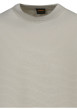 Thumbnail Pull en coton beige uni avec une coupe droite et un col rond - Image 3