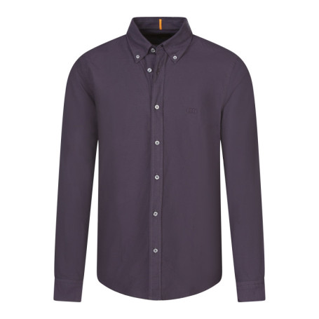 Chemise en coton bordeaux unie avec une coupe...