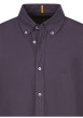 Thumbnail Chemise en coton bordeaux unie avec une coupe droite et un col français - Image 3