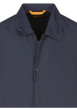 Thumbnail Surchemise en coton marine unie avec une coupe droite et un col à revers - Image 3