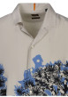 Thumbnail Chemise beige avec paysage imprimé à coupe droite avec un col cubain - Image 3