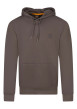 Thumbnail Sweat à capuche en coton marron uni avec une coupe droite et une poche