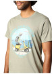 Thumbnail T-shirt en coton kaki imprimé avec une coupe droite et un col rond - Image 3