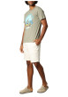 Thumbnail T-shirt en coton kaki imprimé avec une coupe droite et un col rond - Image 5