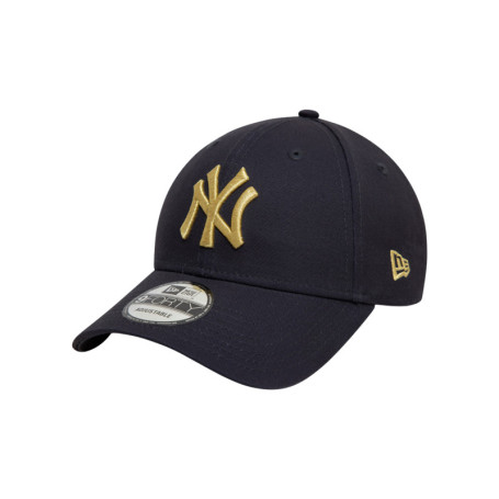 Casquette strapback en coton bleue marine unie...