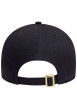 Thumbnail Casquette strapback en coton bleue marine unie avec le logo or en relief - Image 4