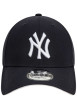 Thumbnail Casquette strapback bleue marine unie avec le logo blanc en relief - Image 2