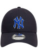 Thumbnail Casquette strapback en coton bleue marine unie avec une broderie sur le côté - Image 2