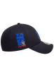 Thumbnail Casquette strapback en coton bleue marine unie avec une broderie sur le côté - Image 6