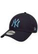Thumbnail Casquette strapback en coton bleue marine unie avec des lettres en relief