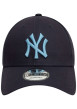 Thumbnail Casquette strapback en coton bleue marine unie avec des lettres en relief - Image 2