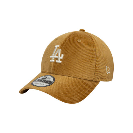 Casquette strapback en coton camel en velours...