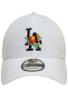 Thumbnail Casquette strapback en coton blanche avec une broderie à l'avant et à l'arrière - Image 2