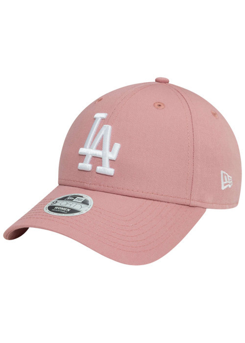 Casquette strapback en coton rose unie avec des lettres en relief à l'avant