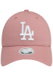 Thumbnail Casquette strapback en coton rose unie avec des lettres en relief à l'avant - Image 2