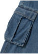 Thumbnail Jean en coton bleu uni avec poches cargo et poches plaquées arrière - Image 2