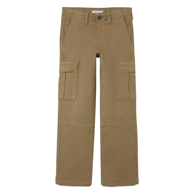 Name It - Cargo En Coton Camel Uni Avec Une Coupe Regular Fit Et Une Taille Basse - Camel Name It - Cargo En Coton Camel Uni Avec Une Coupe Regular Fit Et Une Taille Basse - Camel