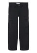 Thumbnail Cargo en coton noir uni avec une coupe regular fit et une taille basse