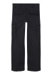 Thumbnail Cargo en coton noir uni avec une coupe regular fit et une taille basse - Image 2