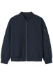 Thumbnail Bomber nylon bleu marine uni à coupe droite avec une poche zippée sur le bras