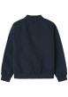 Thumbnail Bomber nylon bleu marine uni à coupe droite avec une poche zippée sur le bras - Image 2