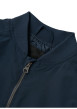 Thumbnail Bomber nylon bleu marine uni à coupe droite avec une poche zippée sur le bras - Image 3