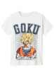 Thumbnail T-shirt en coton blanc imprimé à l'avant avec une coupe droite et un col rond
