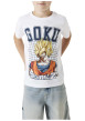 Thumbnail T-shirt en coton blanc imprimé à l'avant avec une coupe droite et un col rond - Image 4