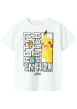 Thumbnail T-shirt en coton blanc imprimé à l'avant avec une coupe droite