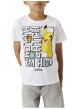 Thumbnail T-shirt en coton blanc imprimé à l'avant avec une coupe droite - Image 4