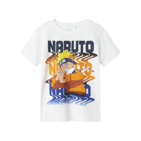 T-shirt en coton blanc imprimé personnage à...