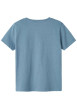 Thumbnail T-shirt en coton bleu chiné imprimé à l'avant avec une coupe droite - Image 2