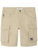 Thumbnail Short cargo en coton beige uni avec une coupe regular fit et une taille basse