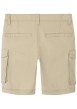 Thumbnail Short cargo en coton beige uni avec une coupe regular fit et une taille basse - Image 2