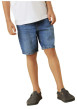 Thumbnail Short denim 5 poches en coton bleu indigo uni avec une coupe regular fit - Image 4