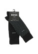 Thumbnail 2 paires de chaussettes hautes noires imprimées et logo brodé