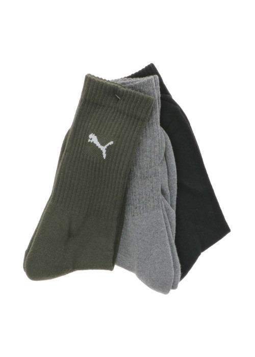 Lot de 3 paires de chaussettes hautes multicolores en coton avec logo imprimé