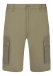 Thumbnail Short cargo en coton mélangé beige uni avec une coupe droite