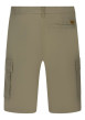 Thumbnail Short cargo en coton mélangé beige uni avec une coupe droite - Image 2