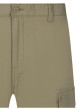 Thumbnail Short cargo en coton mélangé beige uni avec une coupe droite - Image 3