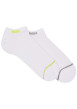 Thumbnail Lot de 2 paires de socquettes en coton mélangé blanches unies avec le logo