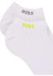 Thumbnail Lot de 2 paires de socquettes en coton mélangé blanches unies avec le logo - Image 2