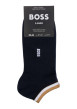 Thumbnail Lot de 2 paires de socquettes en coton mélangé bleues marine unies avec le logo - Image 3