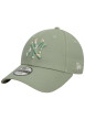 Thumbnail Casquette strapback en coton verte unie avec des lettres tricolores à l'avant
