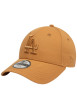 Thumbnail Casquette strapback en coton camel unie avec des lettres en relief à l'avant
